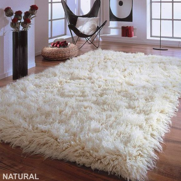 BRAND NEW 6x9 FLOKATI RUG | LONG 4" ORGANIC WOOL PILE | LIKE WALKING ON A CLOUD - Picture 2 of 6